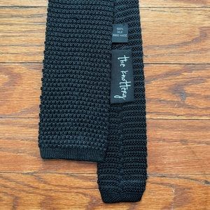 The Knottery Black Silk Knit Tie